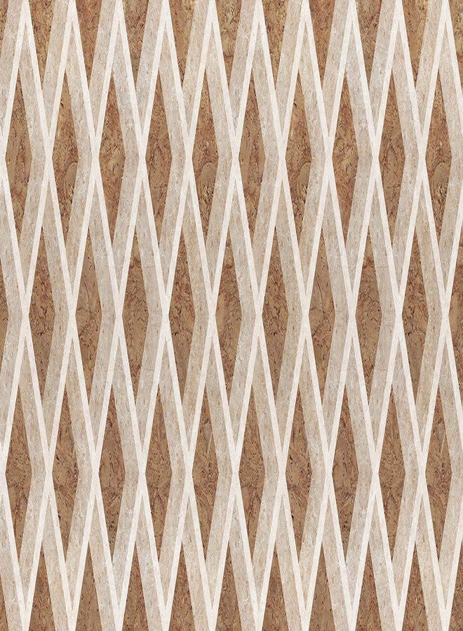 WallDesign ملصق حدودي من WallDesign - بنمط ماسي هندسي ثلاثي الأبعاد - 3 بوصات × 10 أقدام - لتزيين جدران المطبخ، أسطح العمل، والحمام - لفة PVC لامعة مقاومة للماء - Image 1